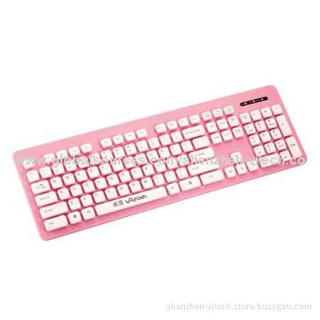 Fashion Waterproof Washable Keyboard, New Type Stylish, OEM Orders Welcomed